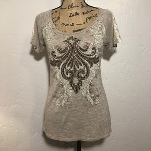 Angels & Diamonds lace sleeves blouse, size small